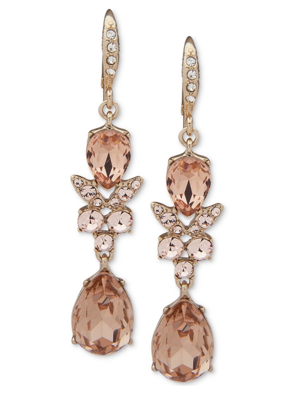 Givenchy Crystal Double Drop Earrings
